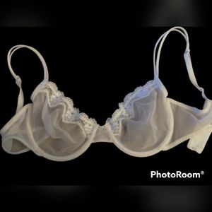 Vintage Calvin Klein Sheer Mesh & Lace Underwire Bra